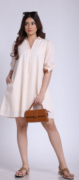 Long Sleeve Linen Dress