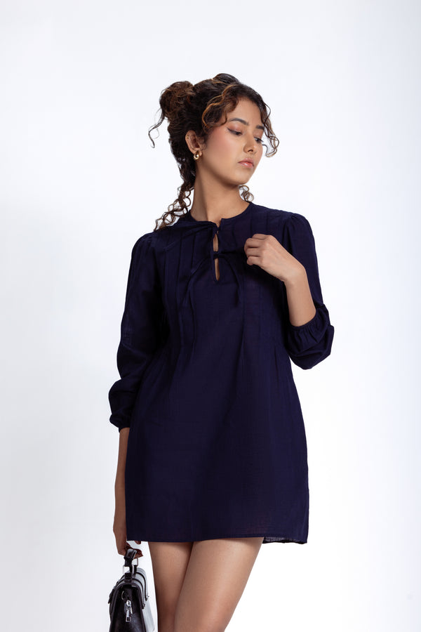 Ridley Long Sleeve Linen Mini Dress