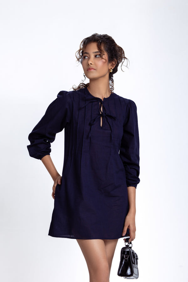 Ridley Long Sleeve Linen Mini Dress
