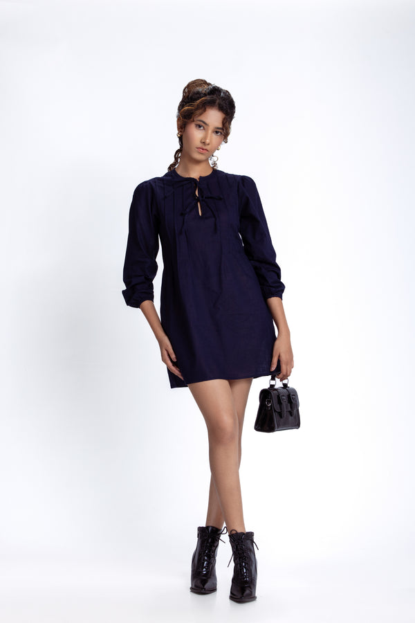 Ridley Long Sleeve Linen Mini Dress