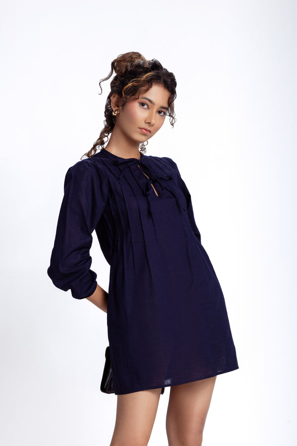 Ridley Long Sleeve Linen Mini Dress