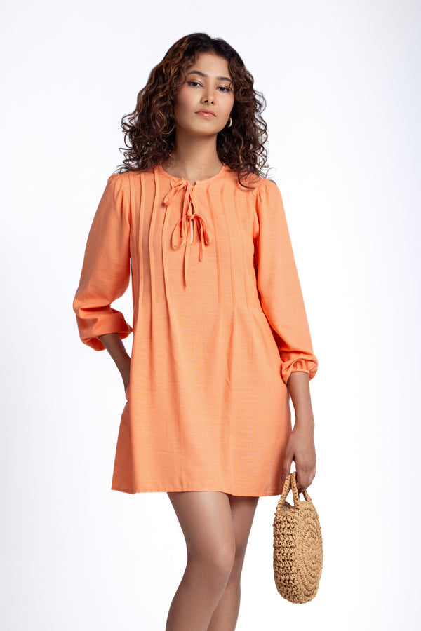 Ridley Long Sleeve Linen Mini Dress