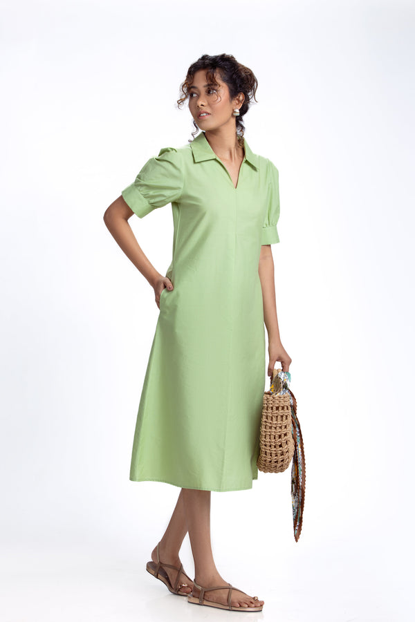 A-Line Flared Cotton Dress