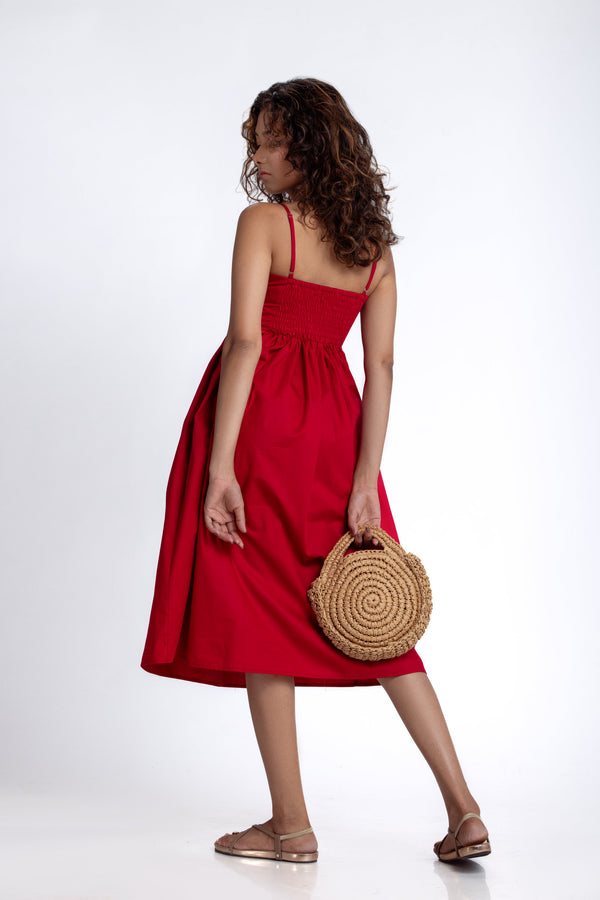 Taffeta Midi Dress