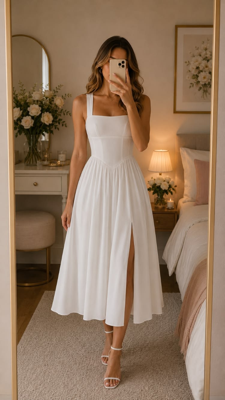 Bow Back A-Line Dress