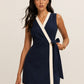Wrap tie mini dress
