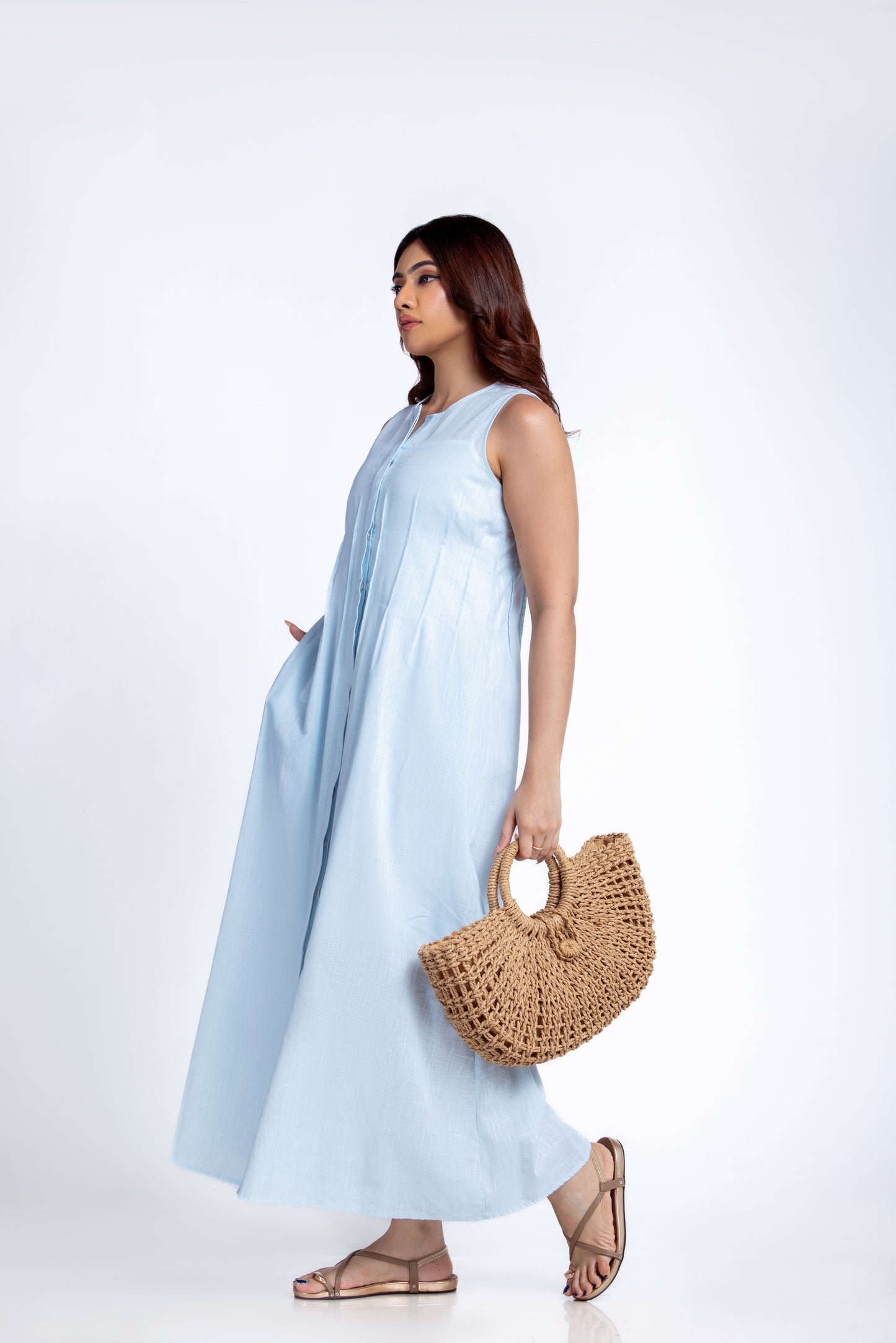 Fehintola Pleat Linen Dress