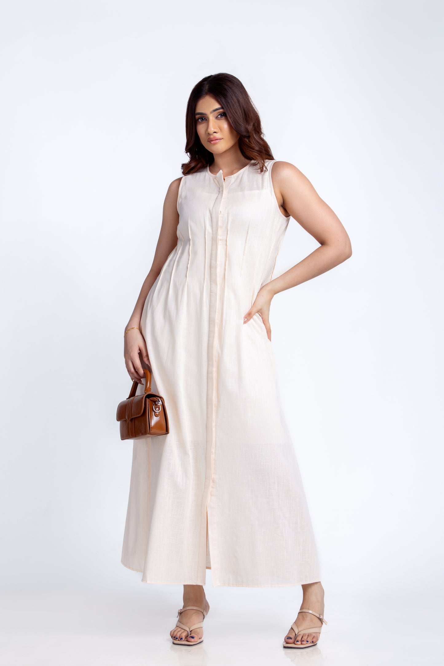 Fehintola Pleat Linen Dress