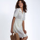 Short-Sleeve Floral Shirt Dress