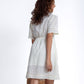 Short-Sleeve Floral Shirt Dress