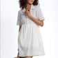 Short-Sleeve Floral Shirt Dress