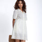Short-Sleeve Floral Shirt Dress