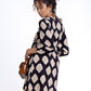 Long Sleeve Mini Wrap Dress