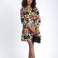 Long Sleeve Mini Wrap Dress