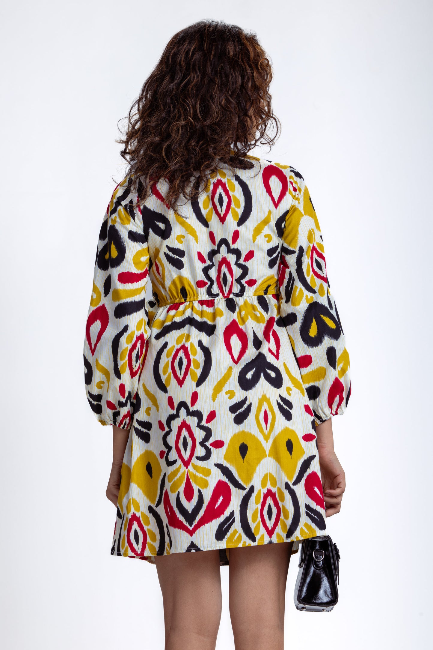 Long Sleeve Mini Wrap Dress