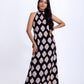 Sleeveless Maxi Dress With High Neck