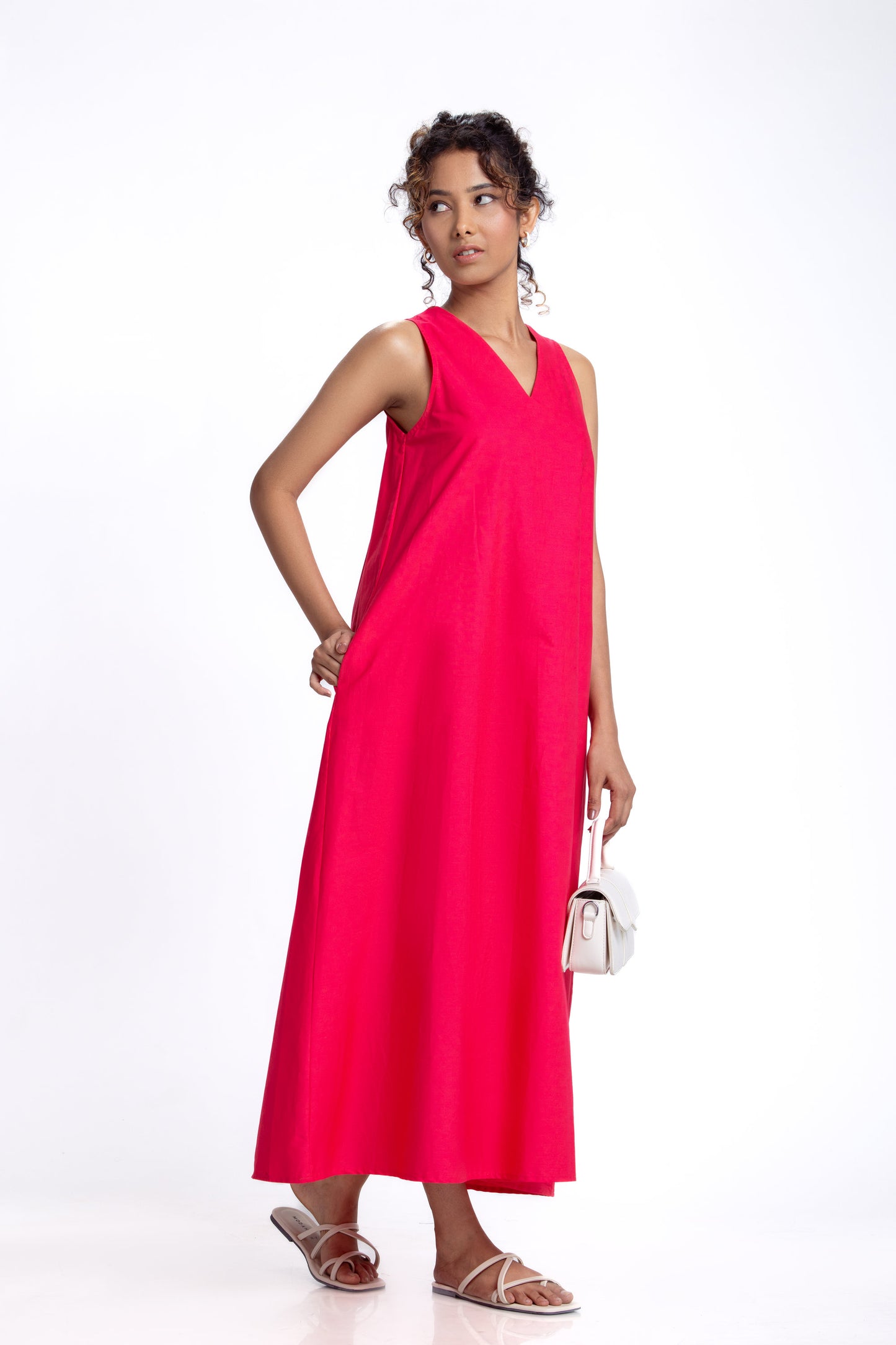 V Neck A Line Dress