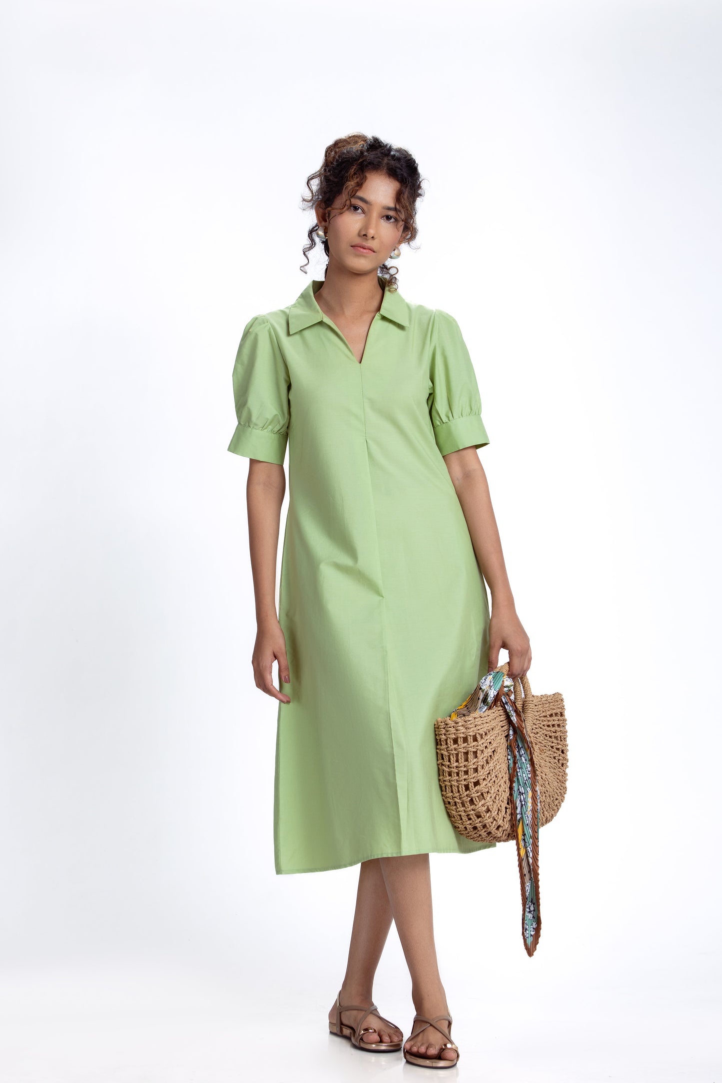 A-Line Flared Cotton Dress
