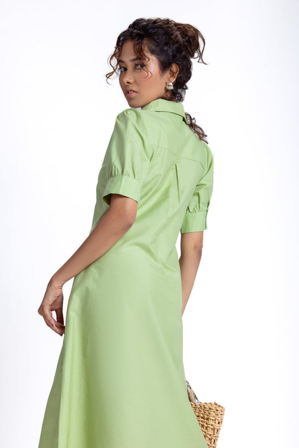 A-Line Flared Cotton Dress