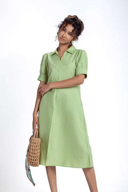 A-Line Flared Cotton Dress