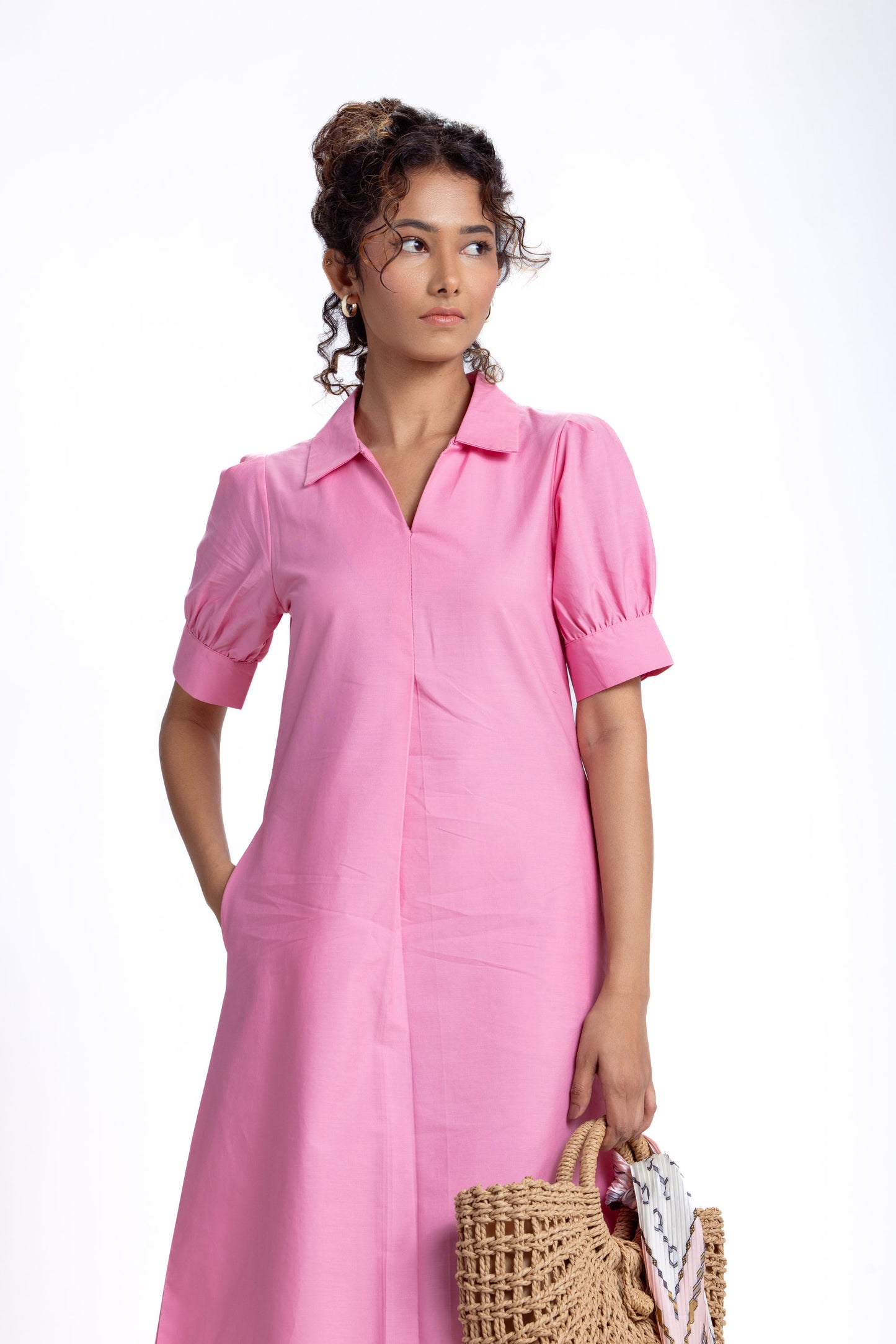 A-Line Flared Cotton Dress
