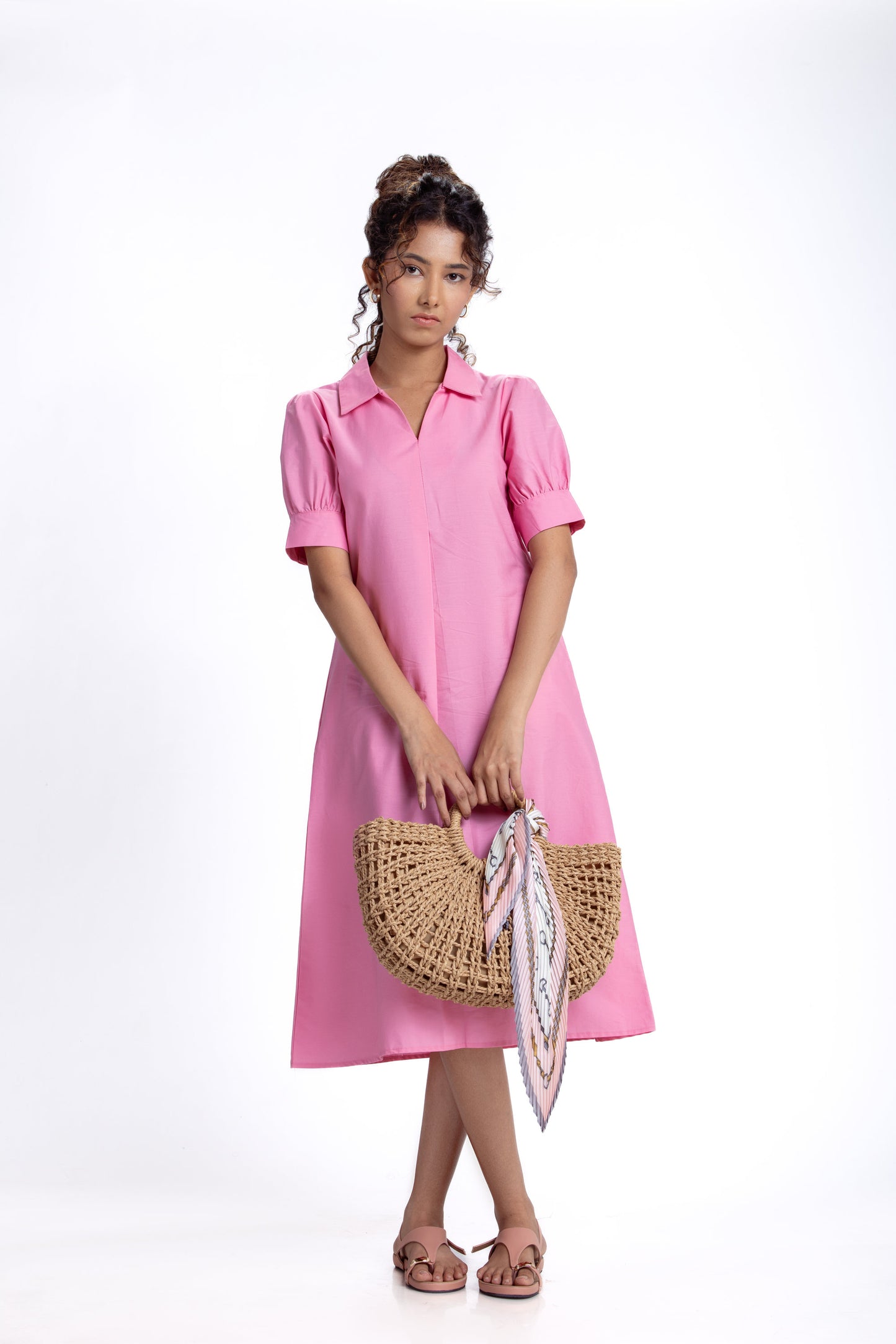 A-Line Flared Cotton Dress