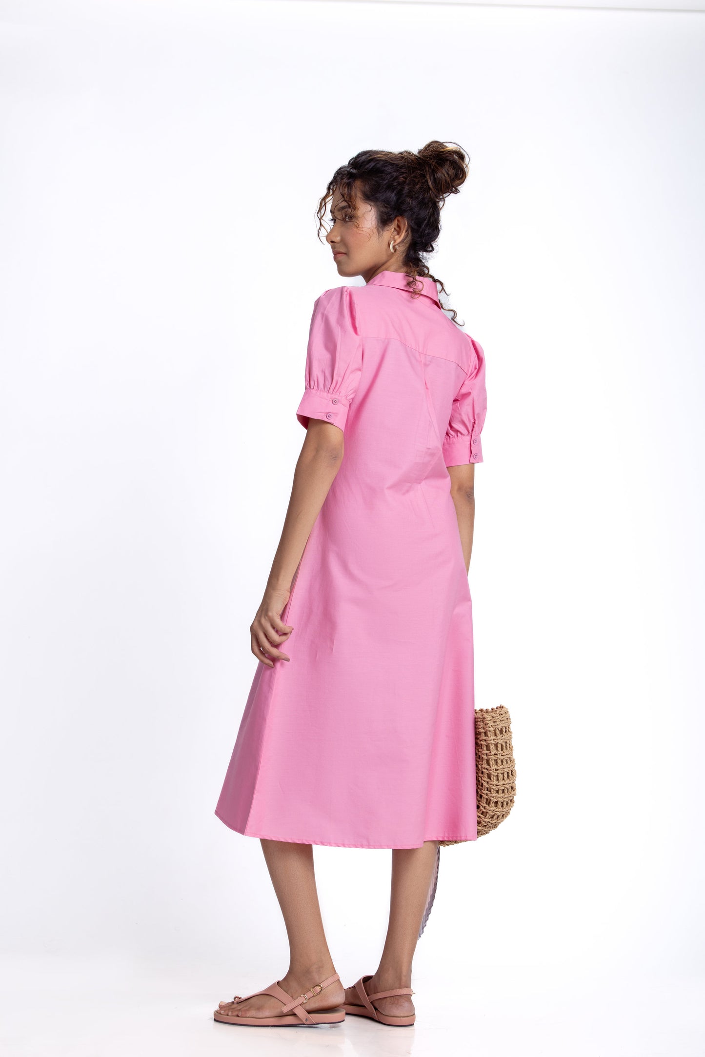 A-Line Flared Cotton Dress