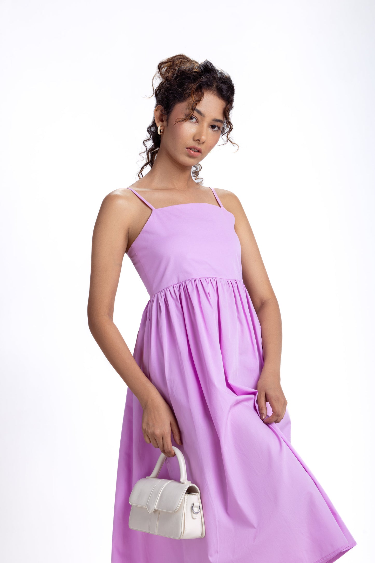 Taffeta Midi Dress