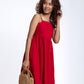 Taffeta Midi Dress