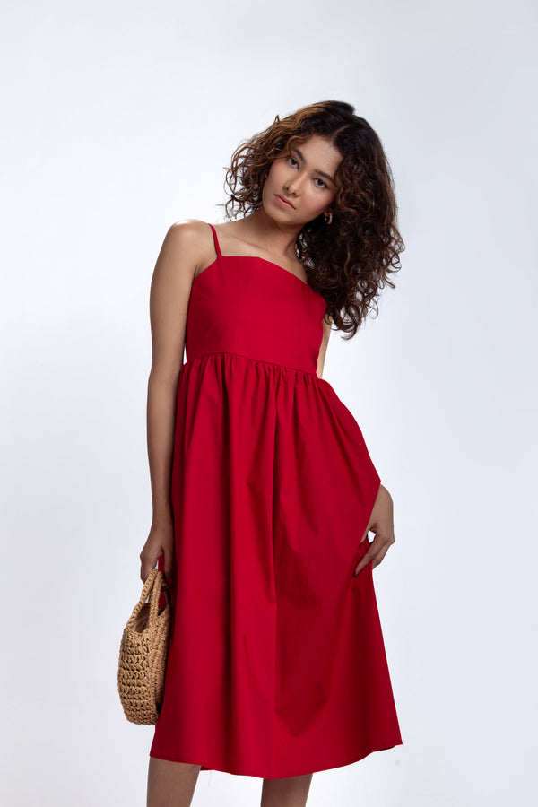 Taffeta Midi Dress