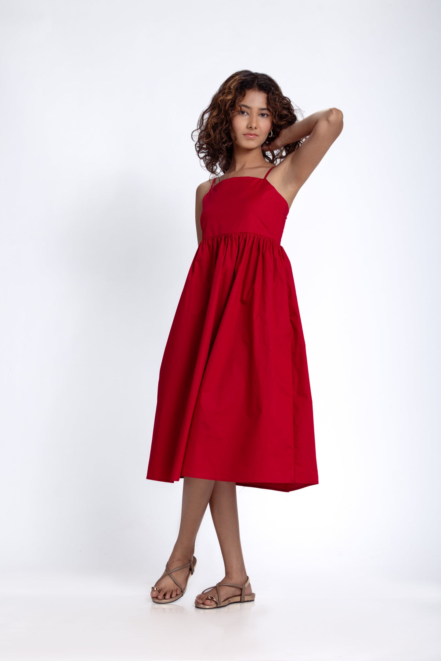 Taffeta Midi Dress