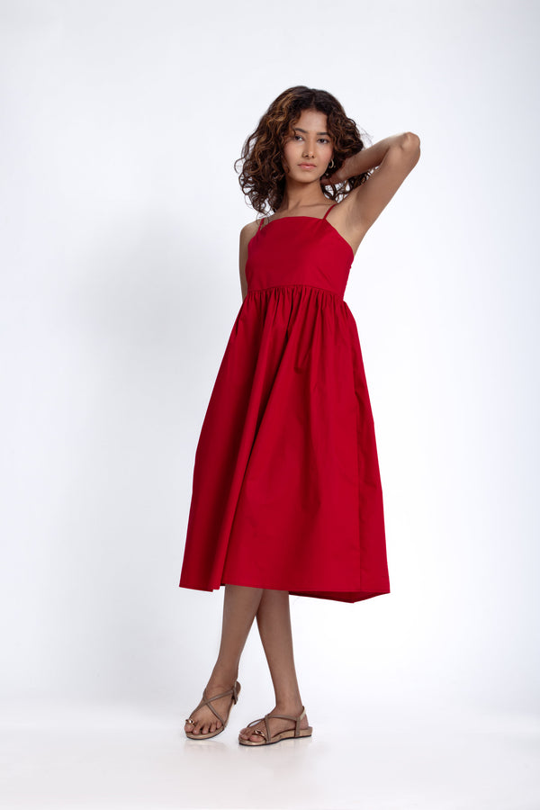 Taffeta Midi Dress
